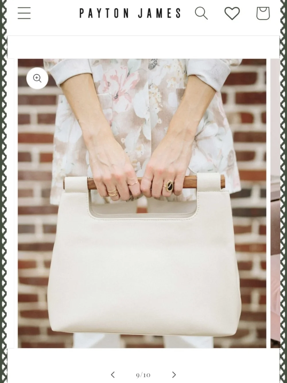 Payton James Summer White Leather Tote